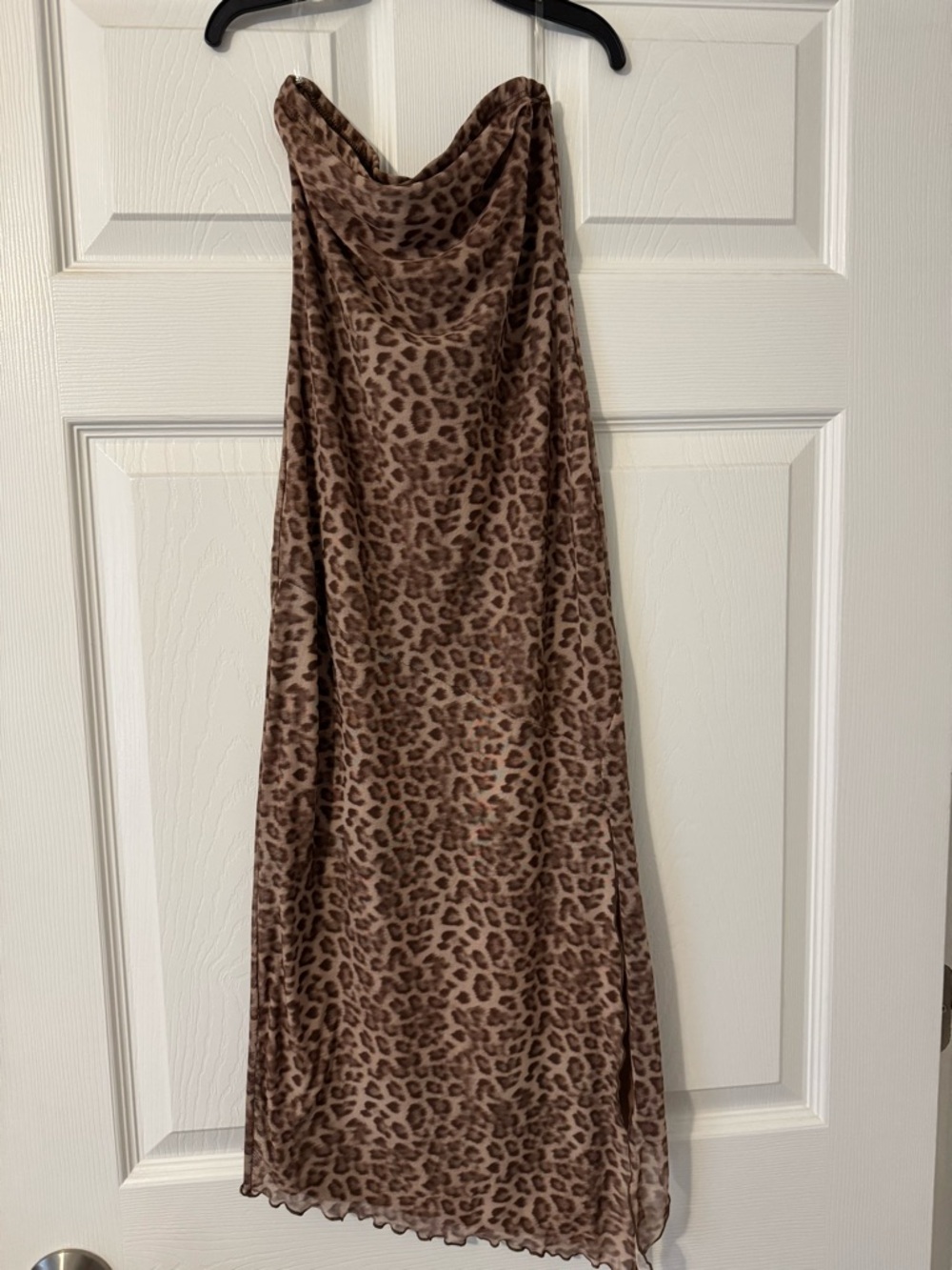 Leopard Print Mesh Dress - Picture 2 of 5